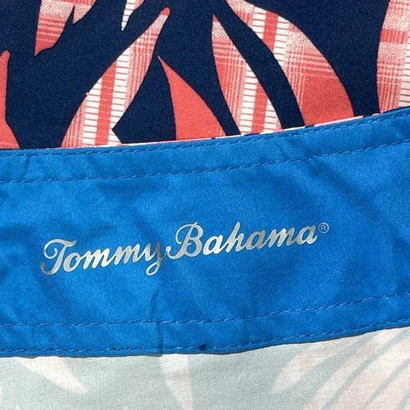 Tommy Bahama Baja Palms Plaid 40 Swim Trunks Board Shorts Beach Summer Stretch - Picture 12 of 16